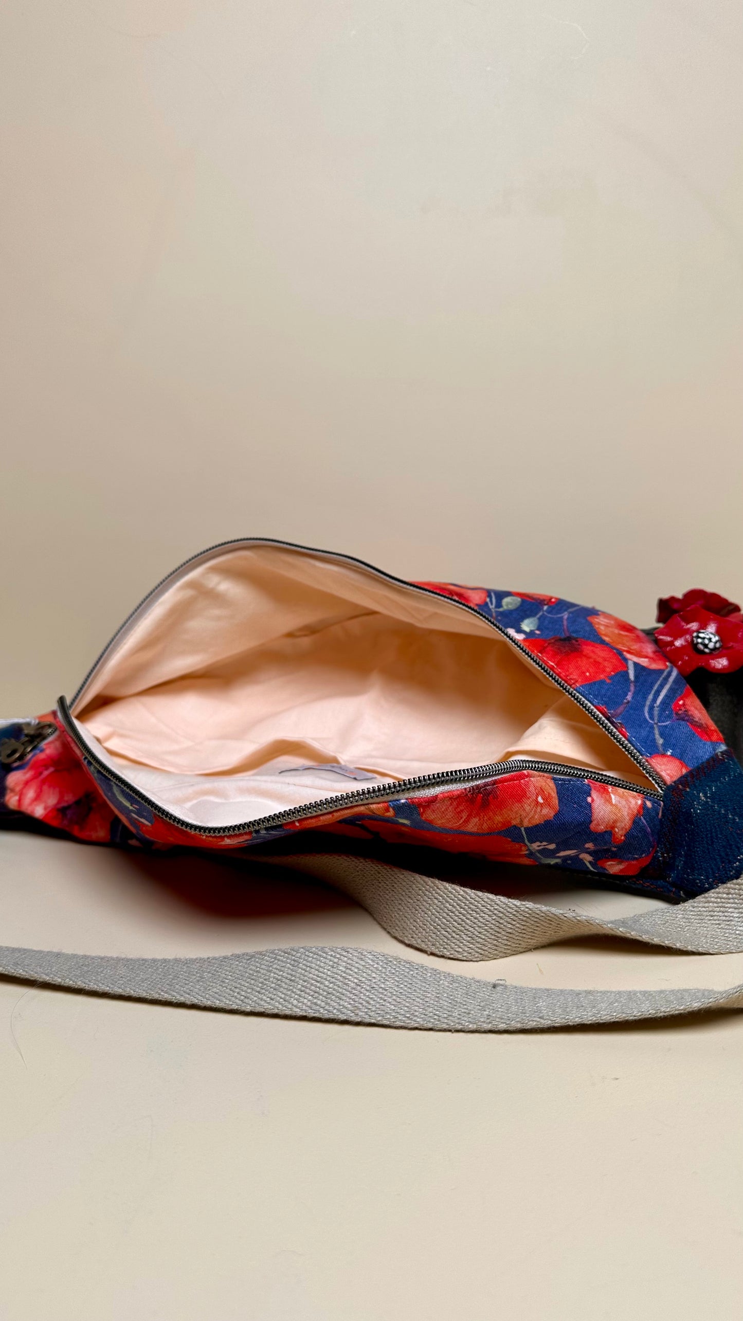 Sac banane coquelicots