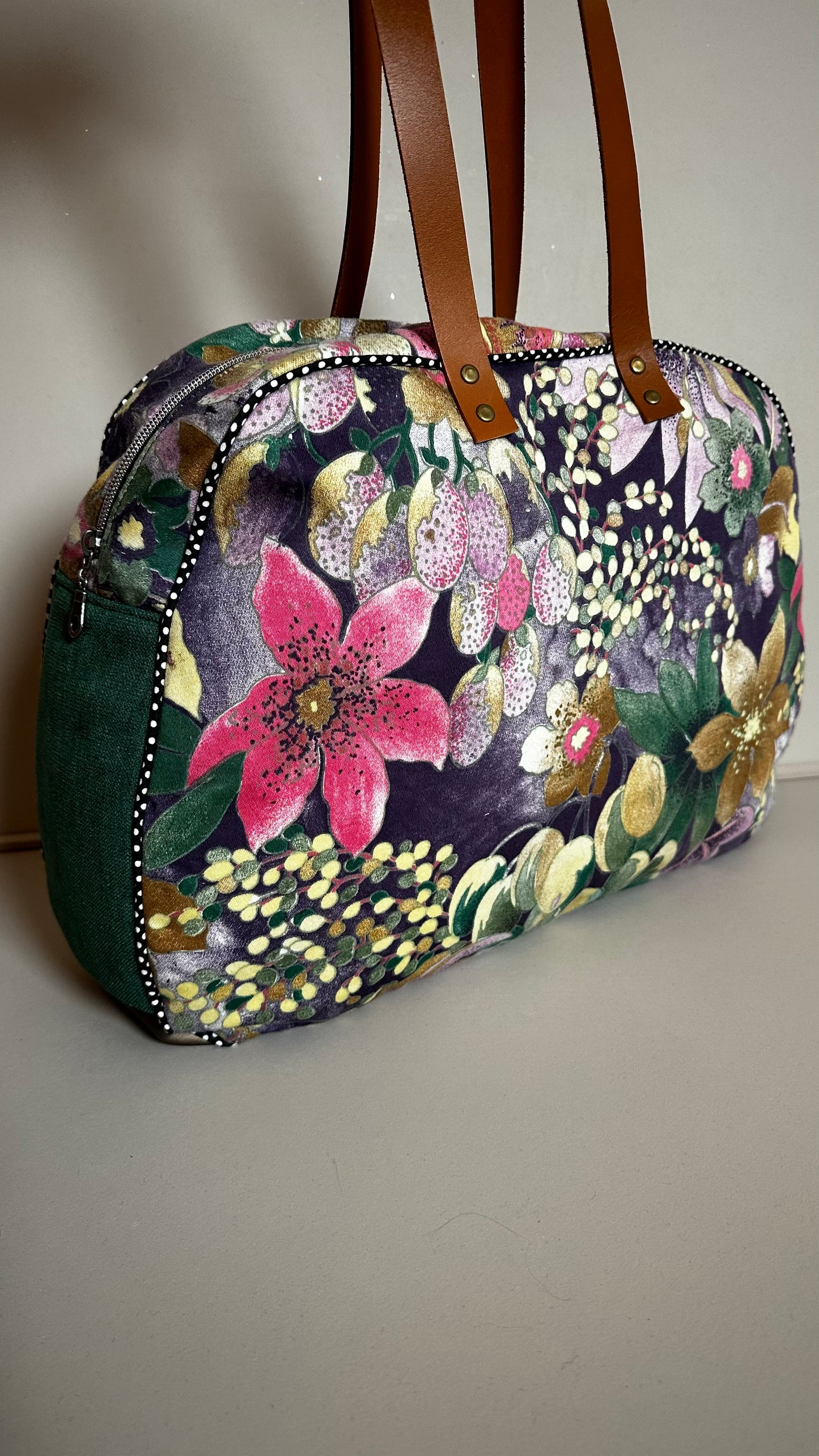 Sac ordinateur fleur violet