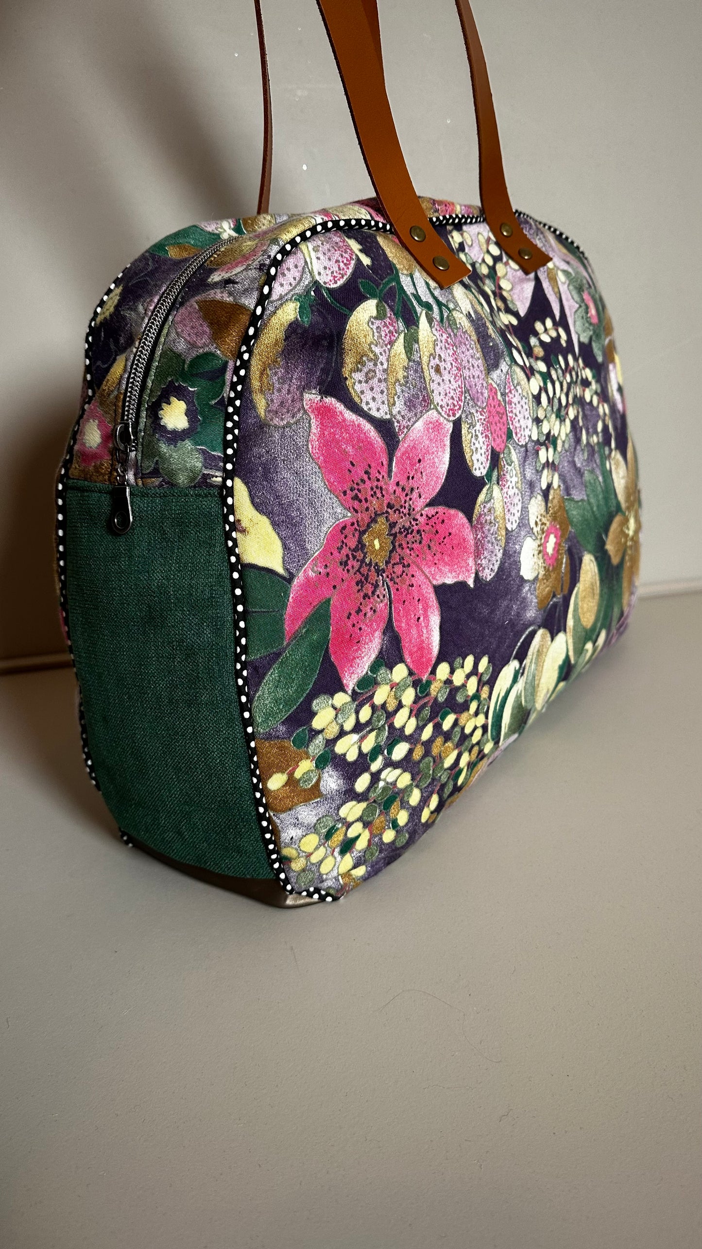 Sac ordinateur fleur violet