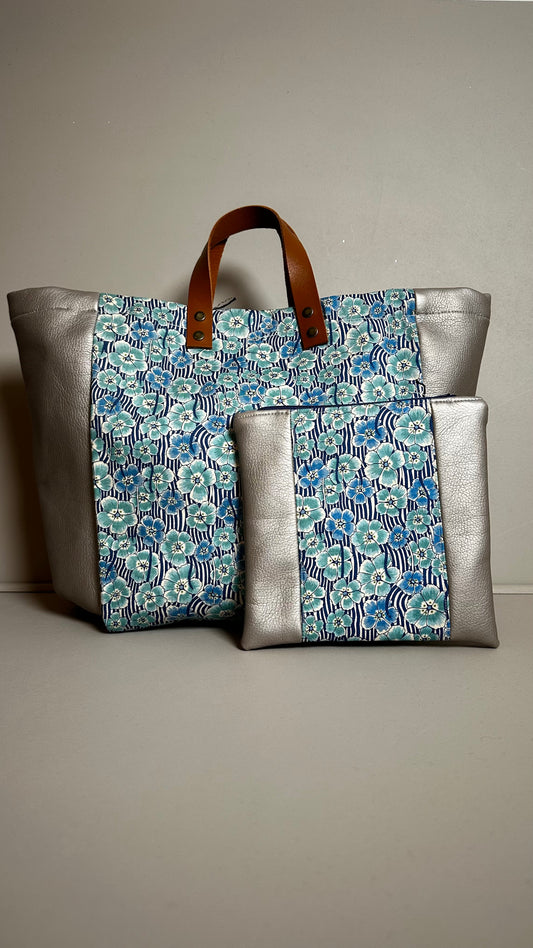 Pochette chic Liberty bleu