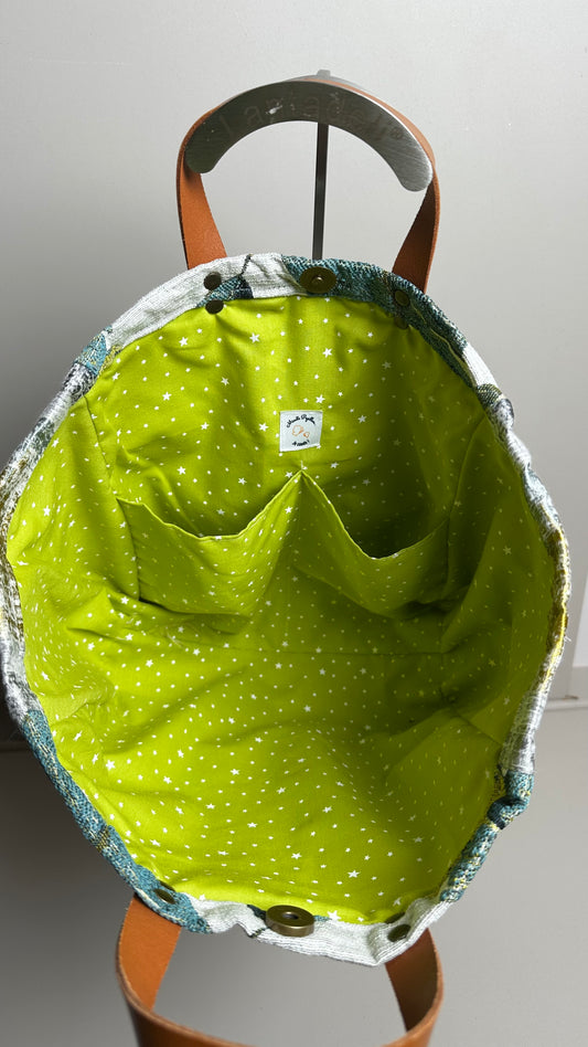 Cabas chic feuillage