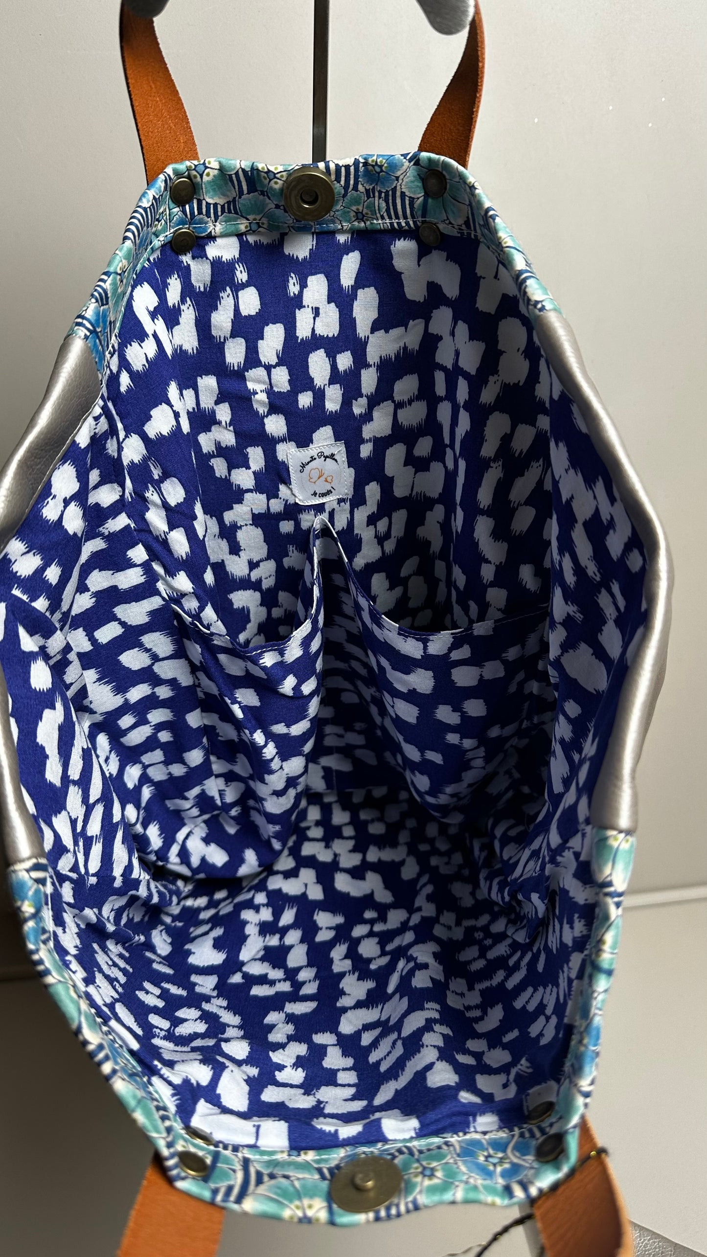 Cabas chic Liberty bleu
