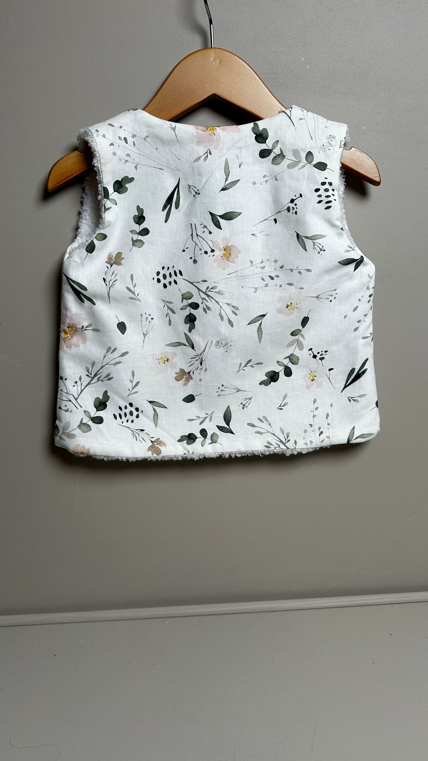 Gilet de berger enfant feuillage