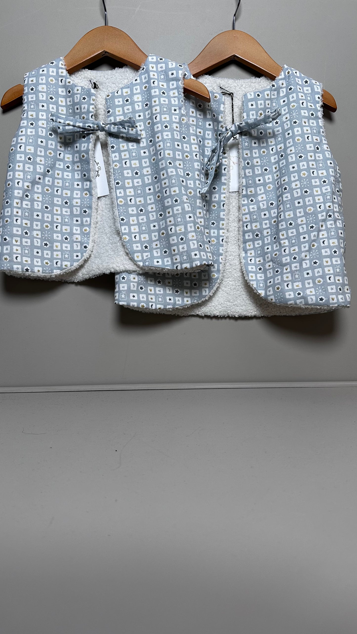 Gilet de berger enfant gris