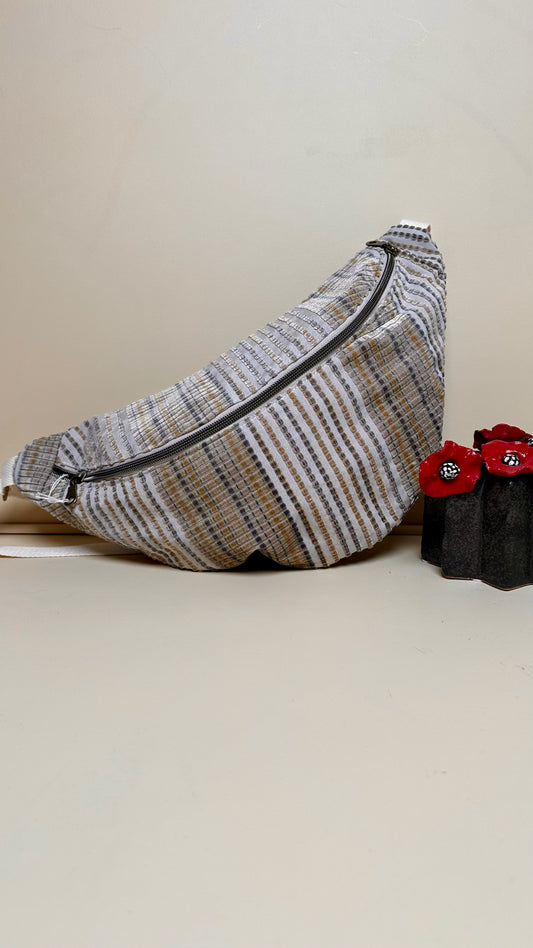 Sac banane velours reliefs