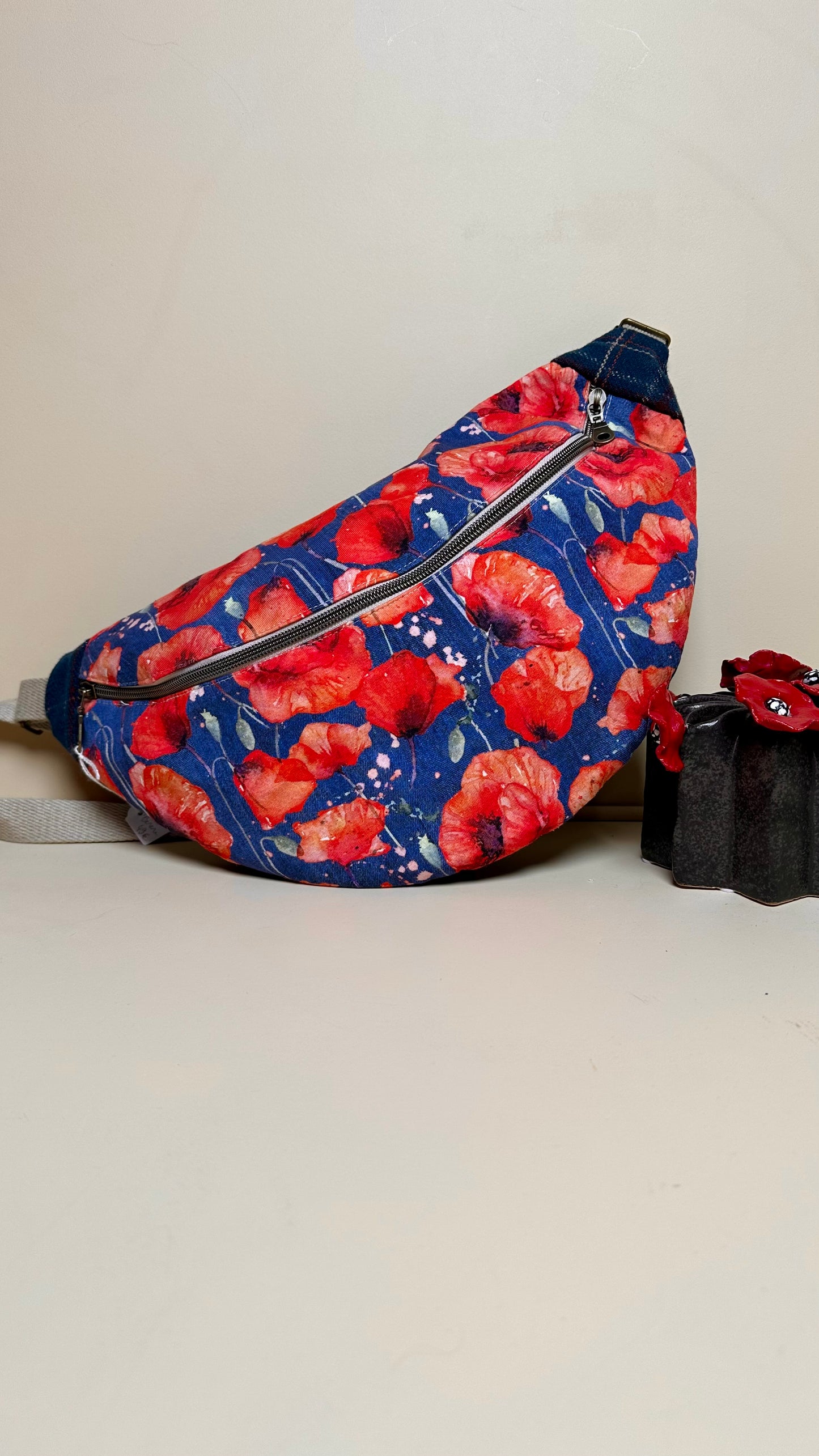 Sac banane coquelicots