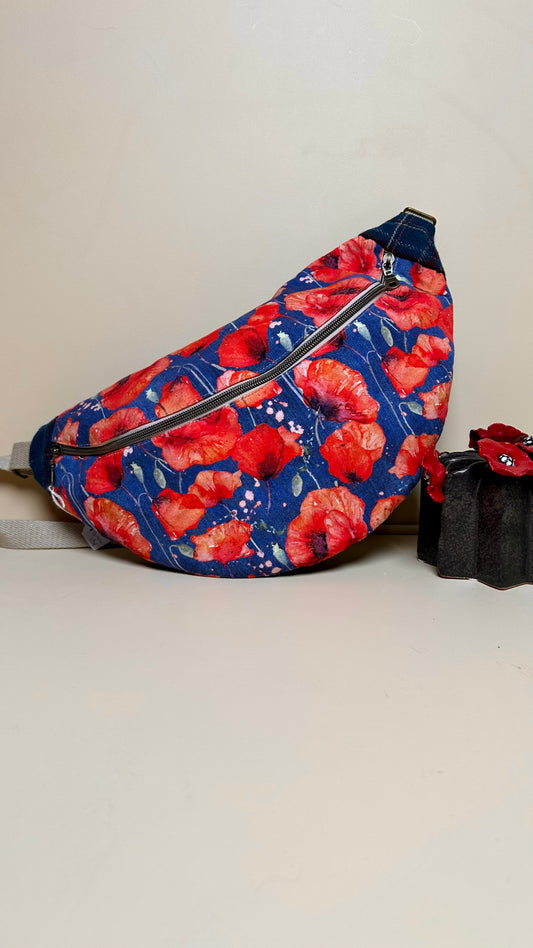 Sac banane coquelicots