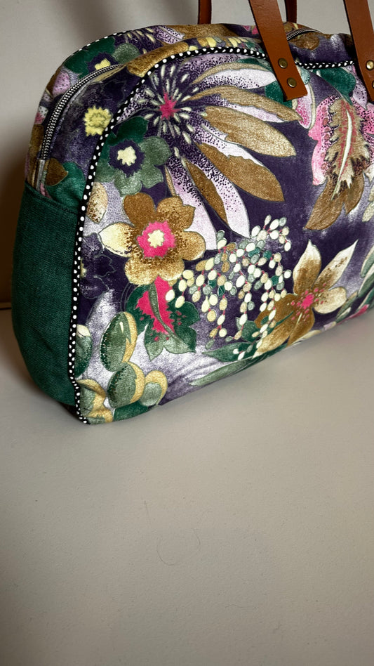 Sac ordinateur fleur violet